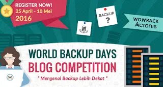 Wowrack Indonesia Blog Competition - Lomba Menulis Review Tema Backup