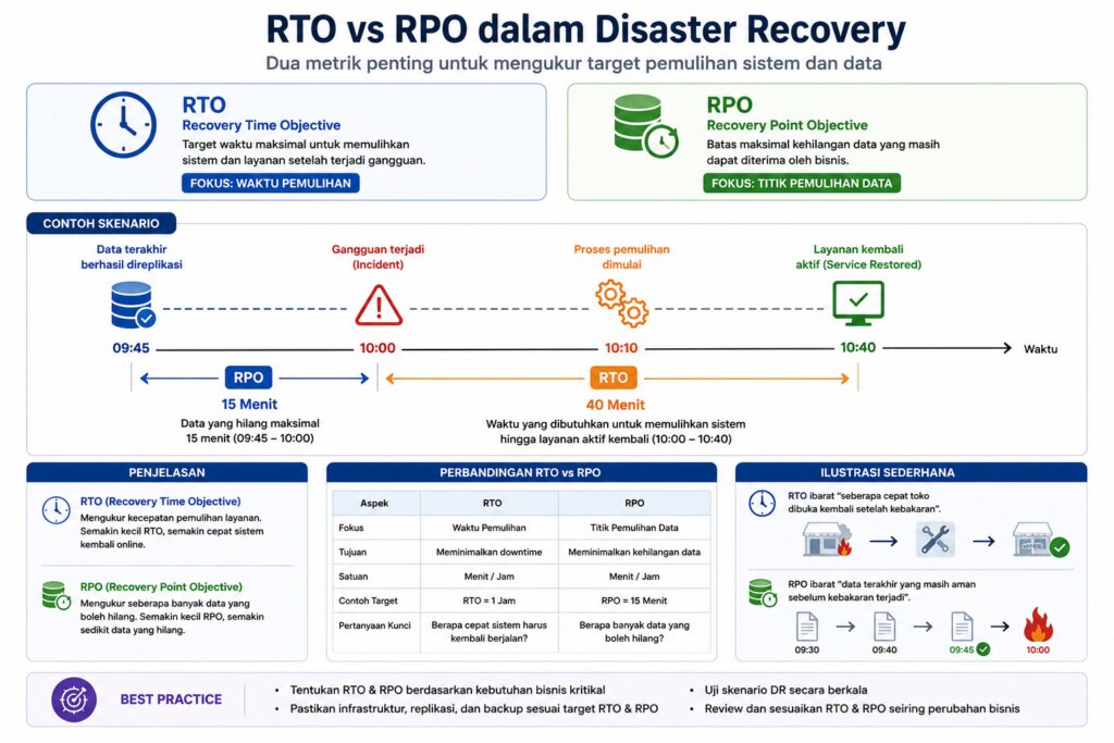 RTO dan RPO pada disaster recovery