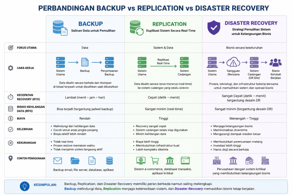 perbedaan backup dan disaster recovery