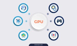GPUaaS diagram highlighting common use cases such as AI, deep learning, gaming, and data analytics