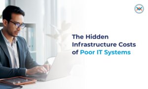 Professional analyzing IT systems to identify hidden infrastructure costs and improve business efficiency
